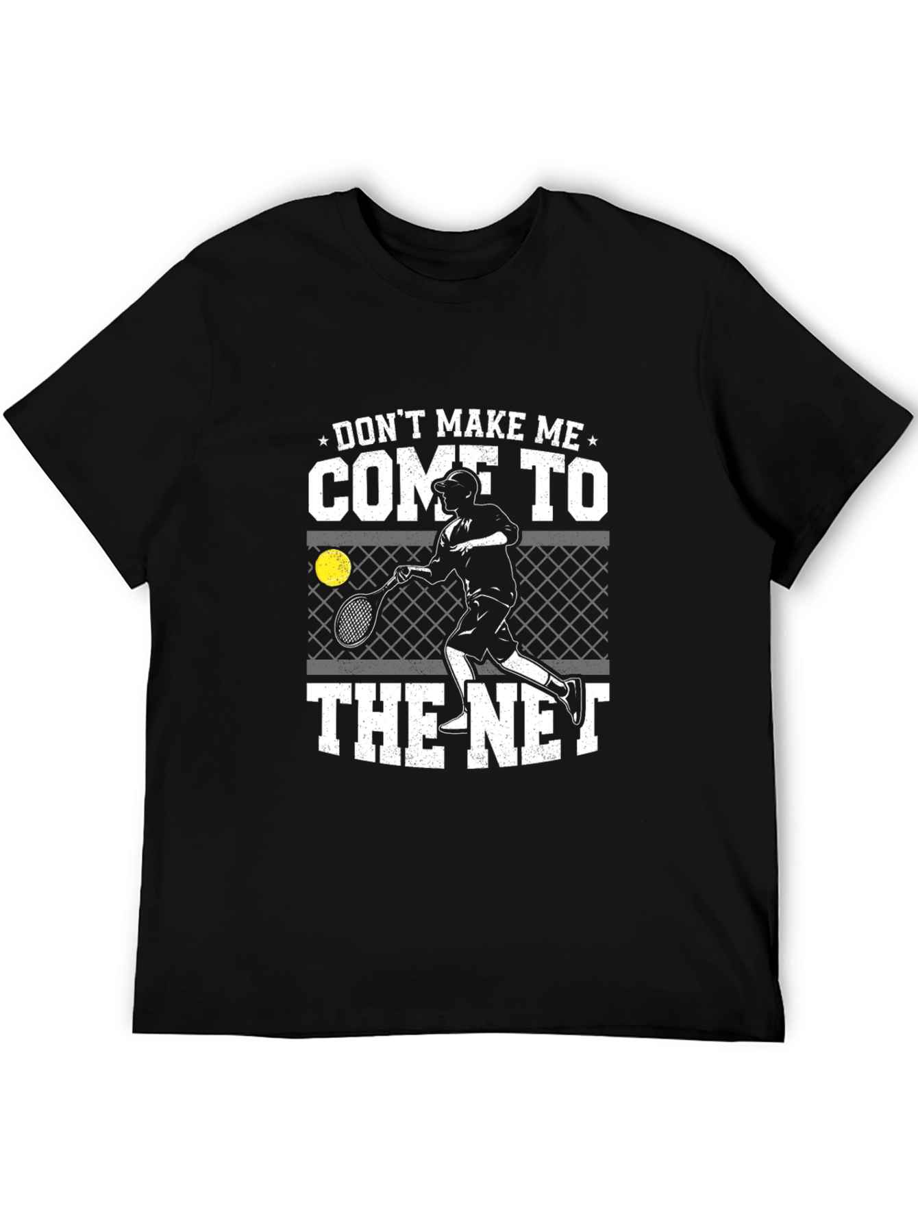Tennis Graphic T-Shirt - Come To The Net Design