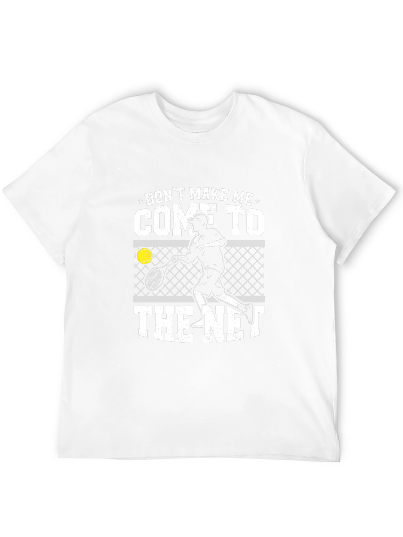 Tennis Graphic T-Shirt - Come To The Net Design