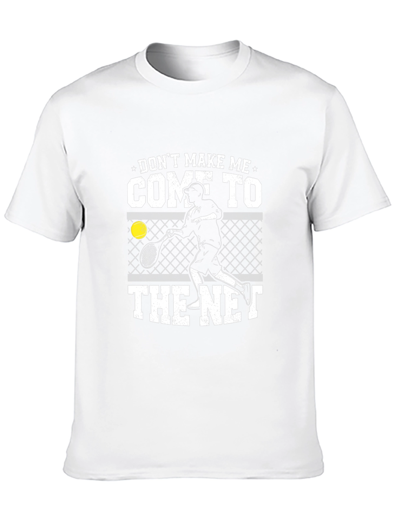 Tennis Graphic T-Shirt - Come To The Net Design