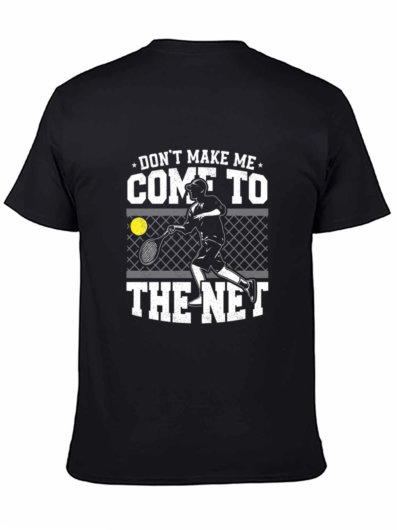 Tennis Graphic T-Shirt - Come To The Net Design
