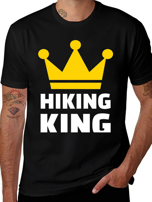 Hiking King Graphic Tee - Adventure Ready T-Shirt
