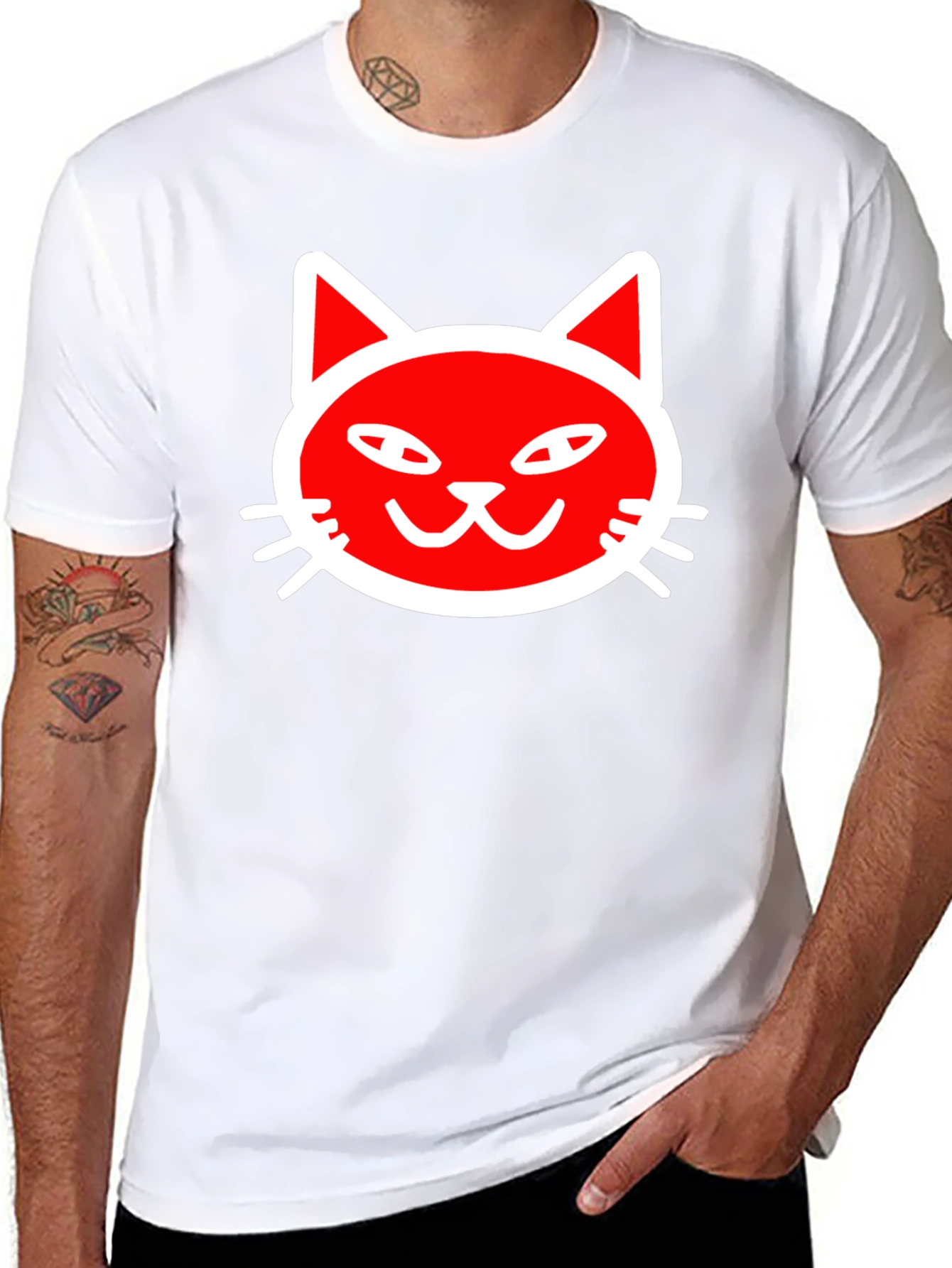 Cool Cat Graphic T-Shirt - Black Cotton Tee