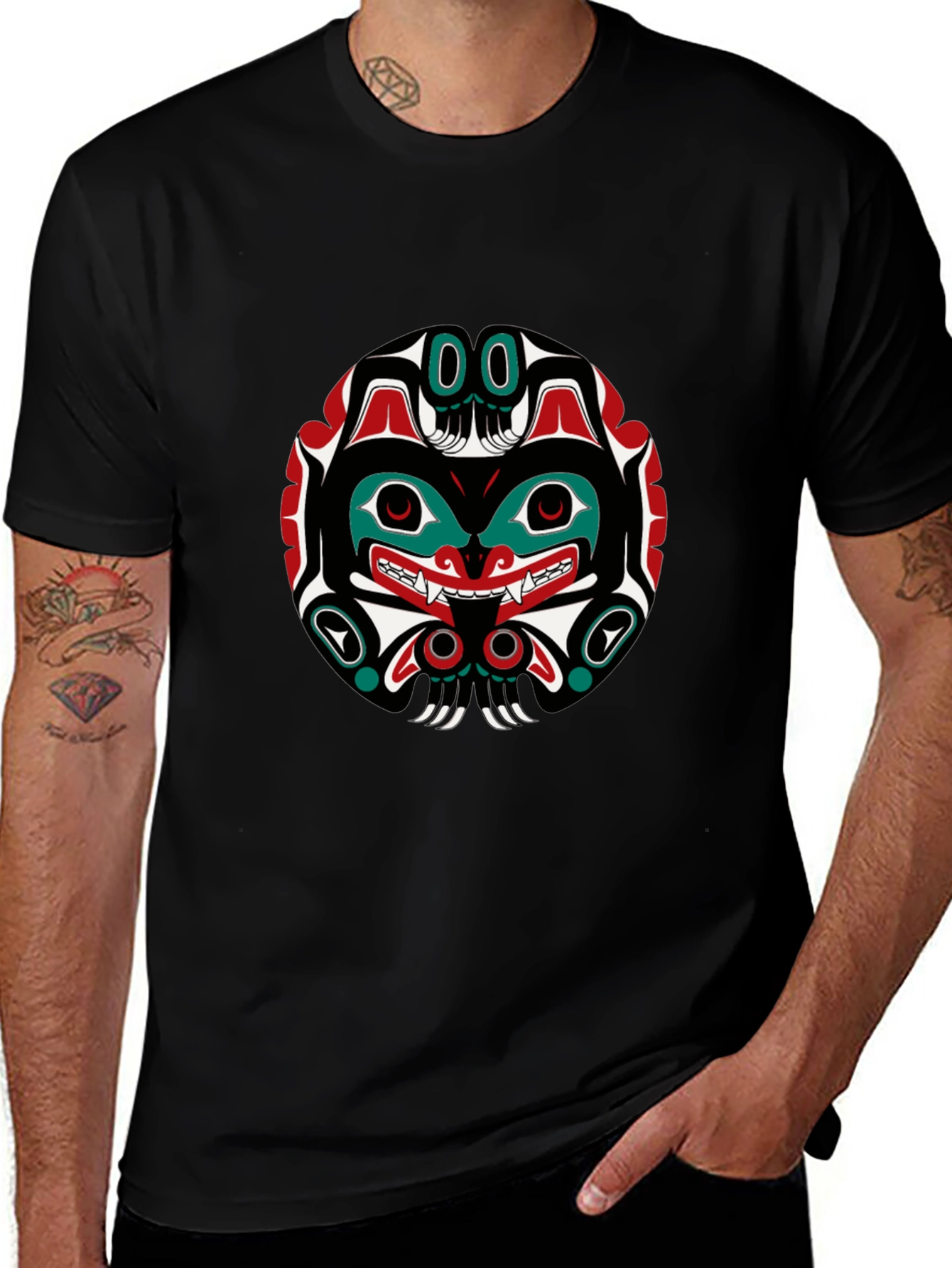 Native American Art Black T-Shirt