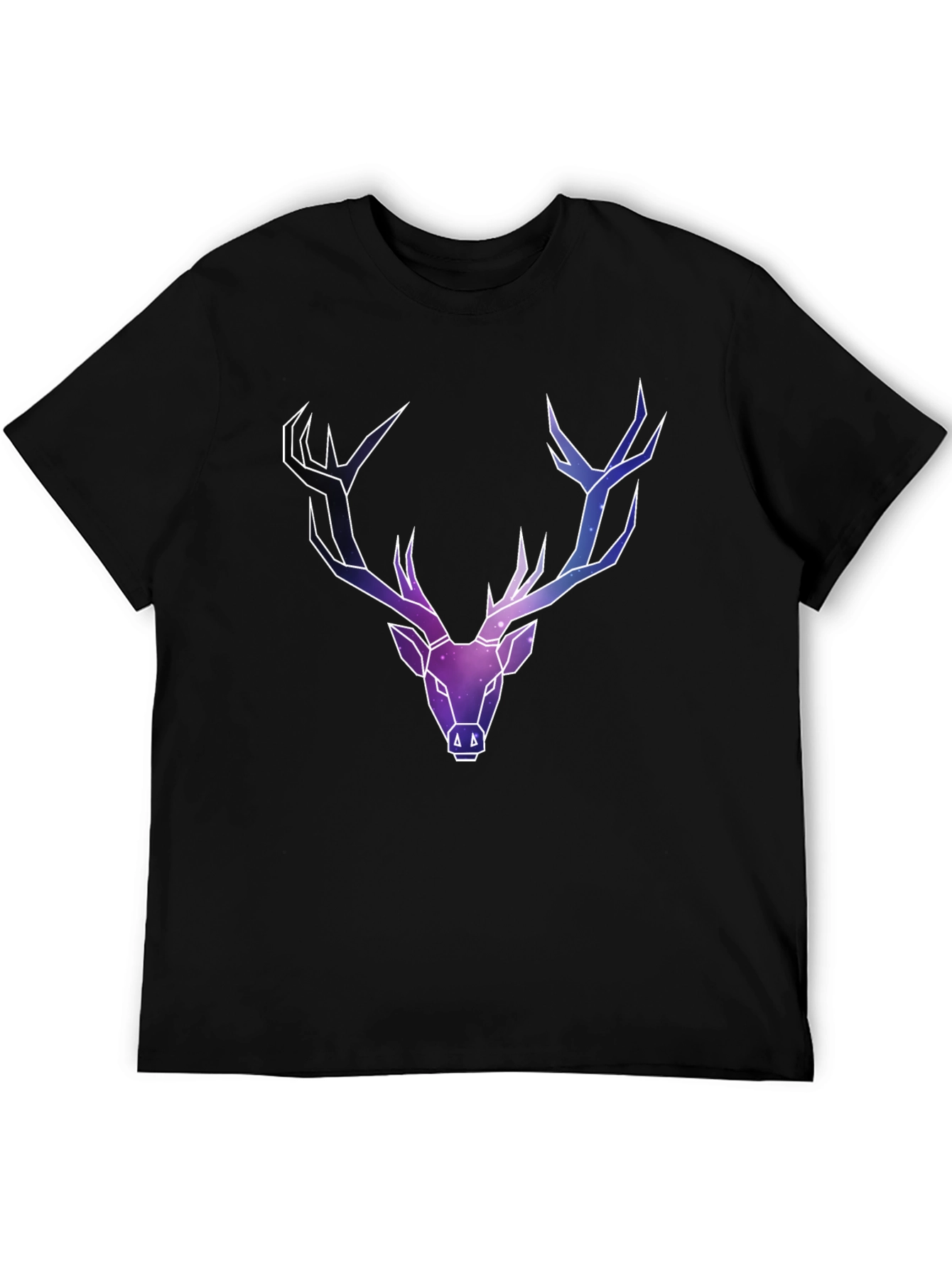 Galaxy Deer Graphic Tee - Mens Black T-Shirt
