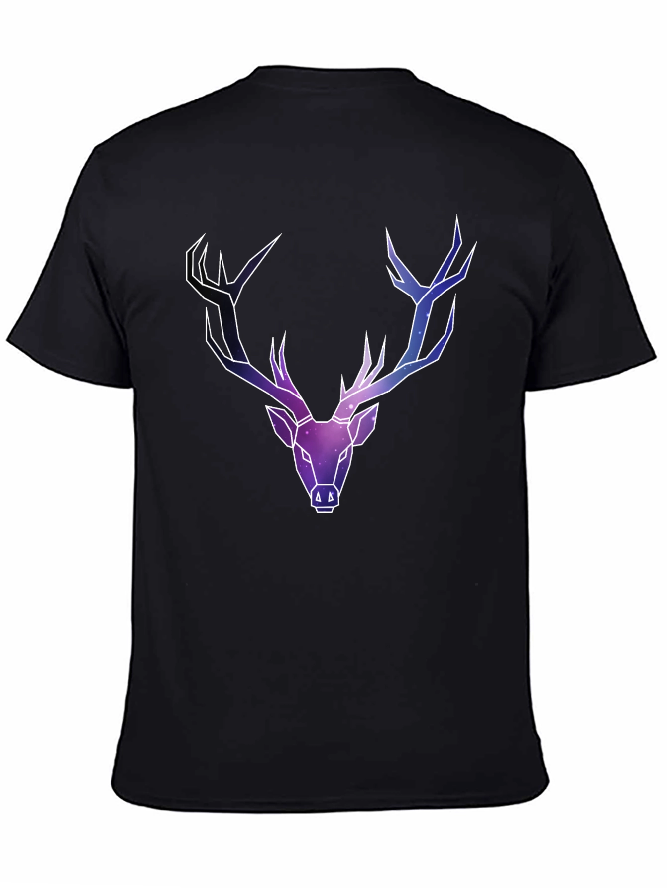 Galaxy Deer Graphic Tee - Mens Black T-Shirt