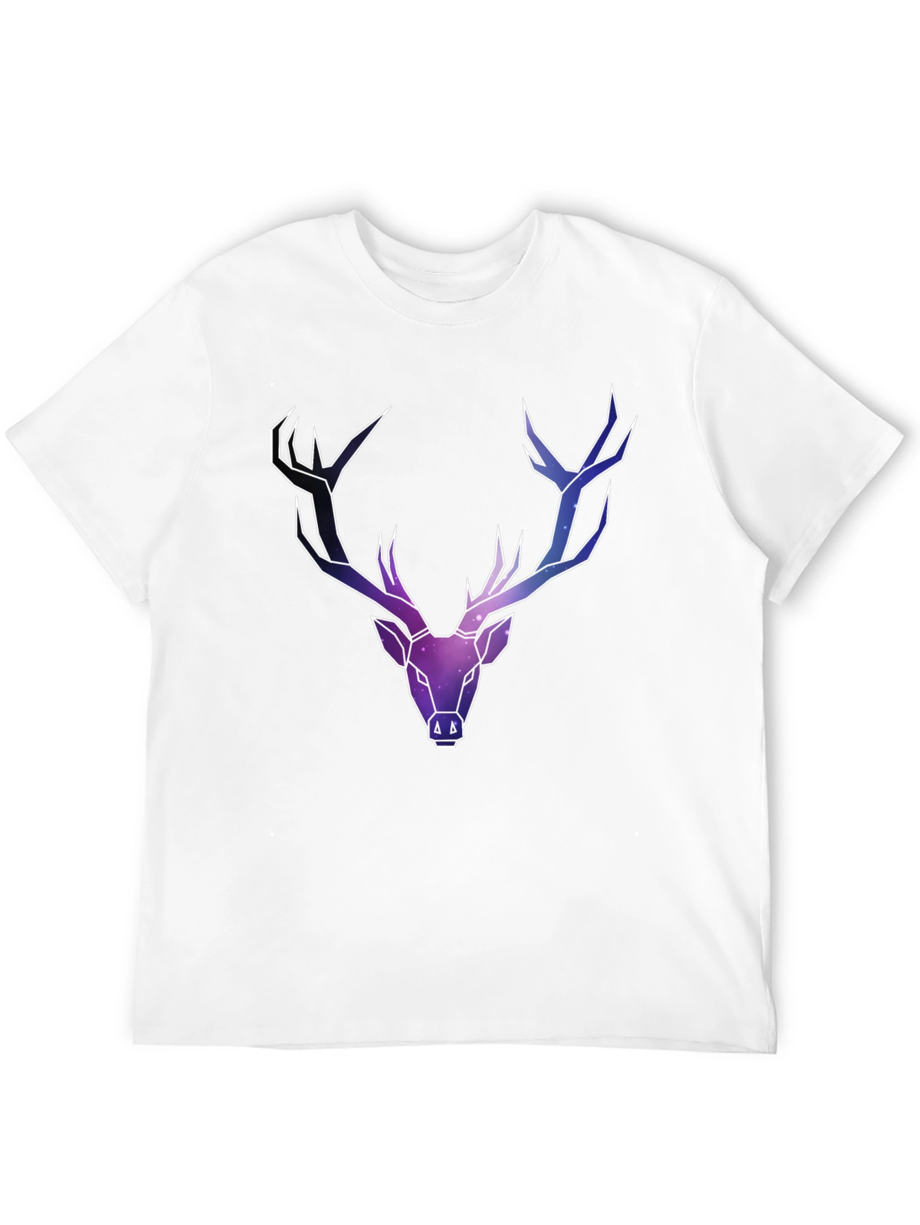 Galaxy Deer Graphic Tee - Mens Black T-Shirt