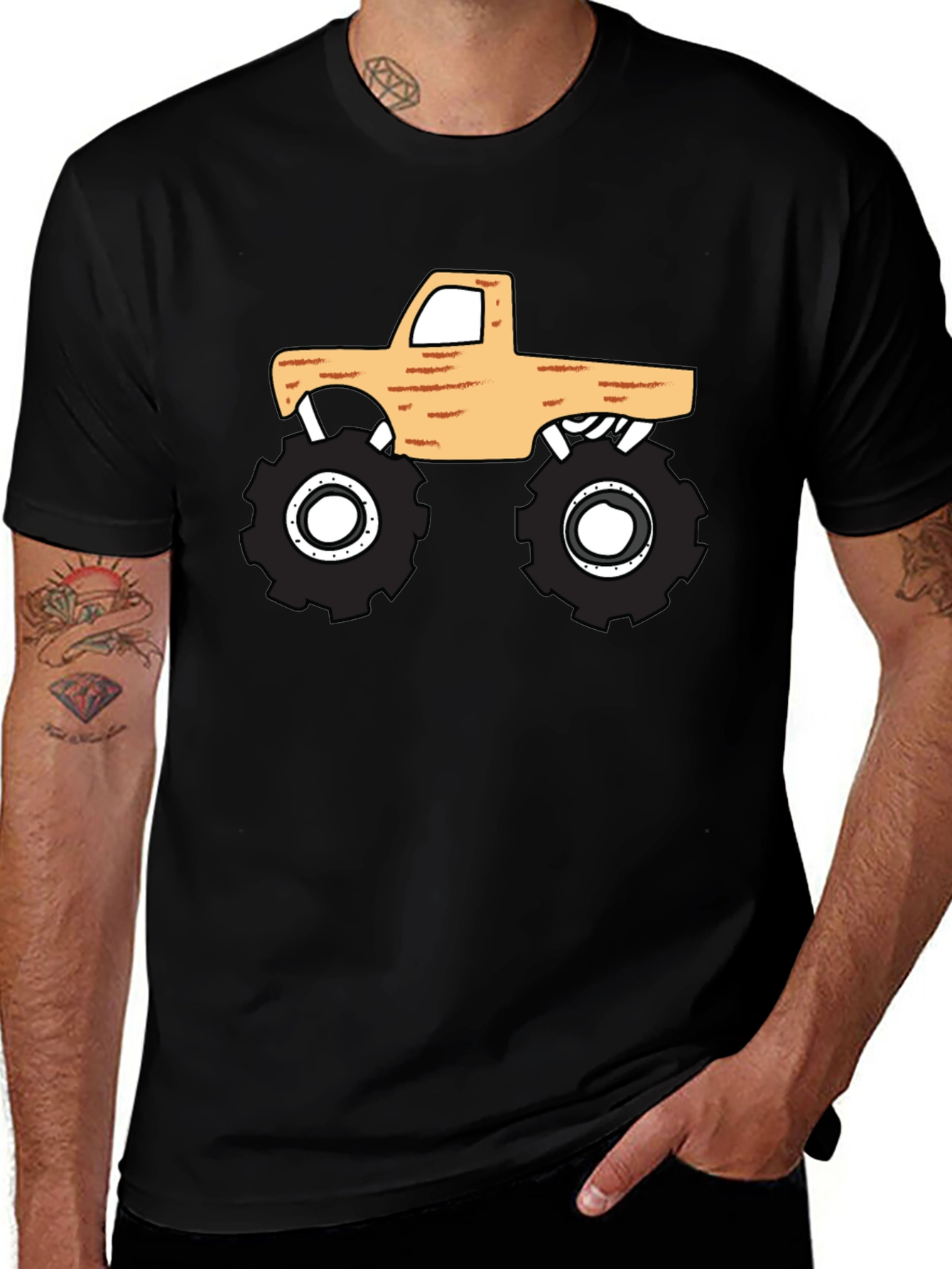 Monster Truck Graphic Tee - Cool Black T-Shirt