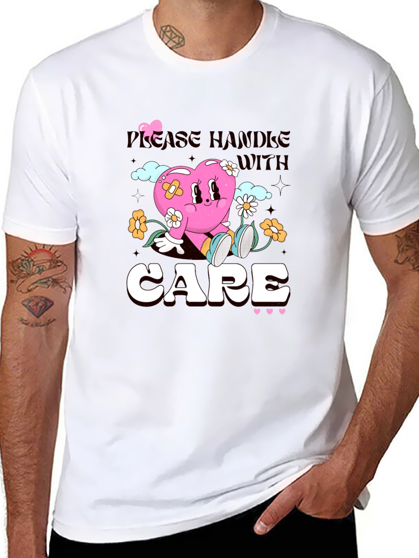 Handle with Care Heart Graphic T-Shirt