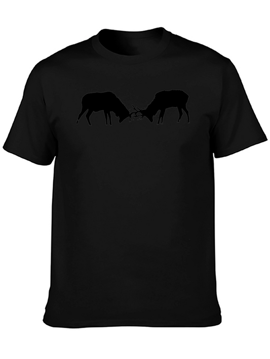 Elk Silhouette Black T-Shirt