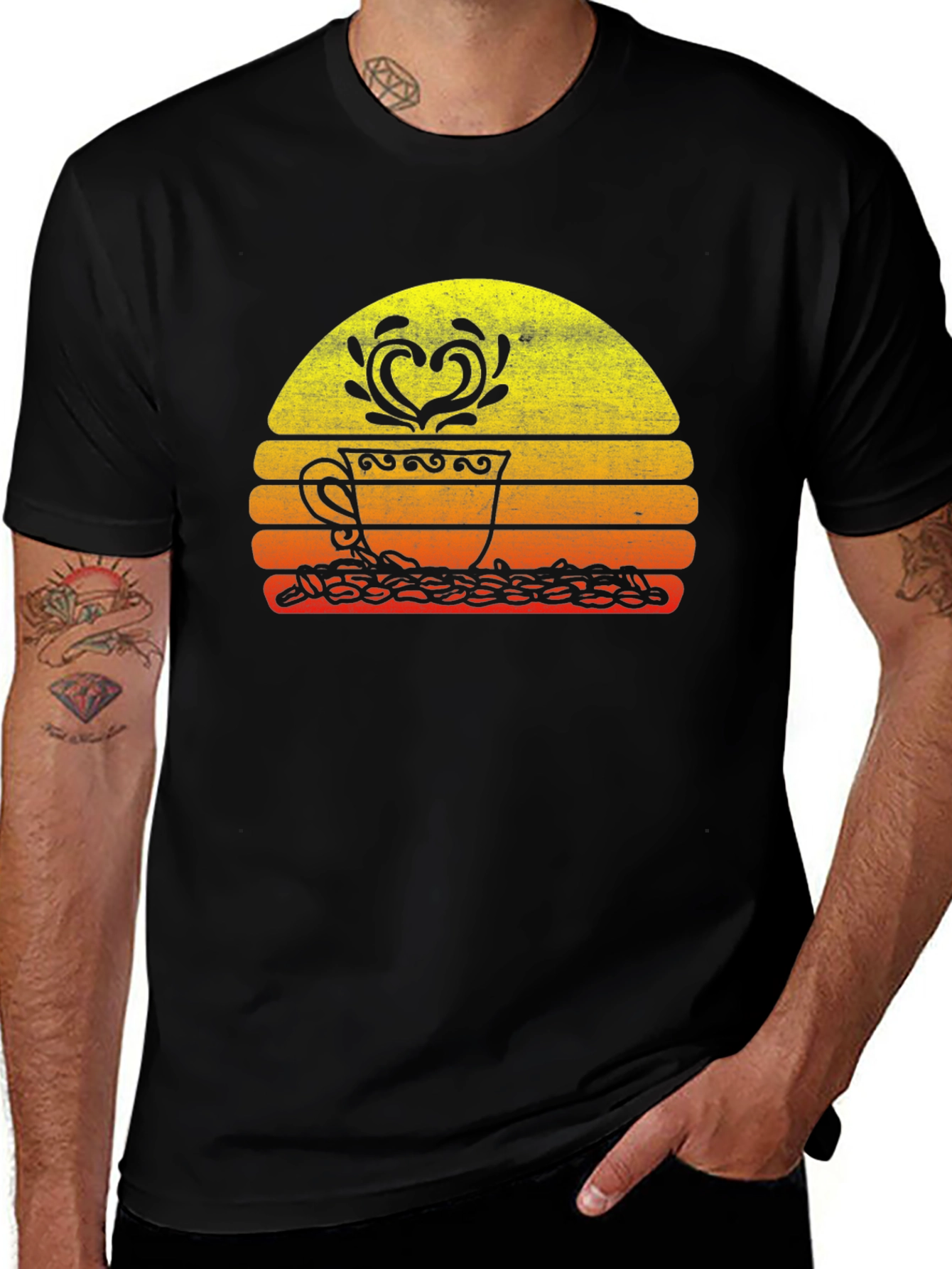 Coffee Lover Sunset Graphic Tee