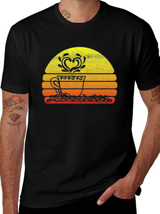 Coffee Lover Sunset Graphic Tee