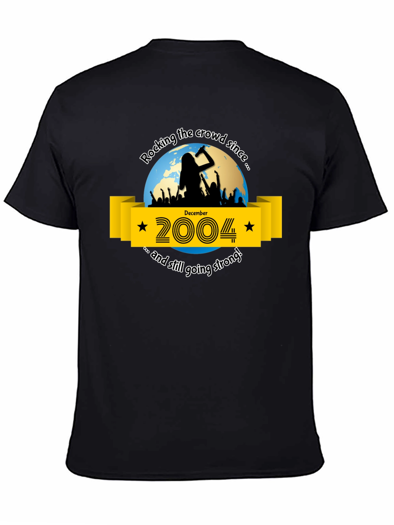 Rocking Since 2004 T-Shirt - Black