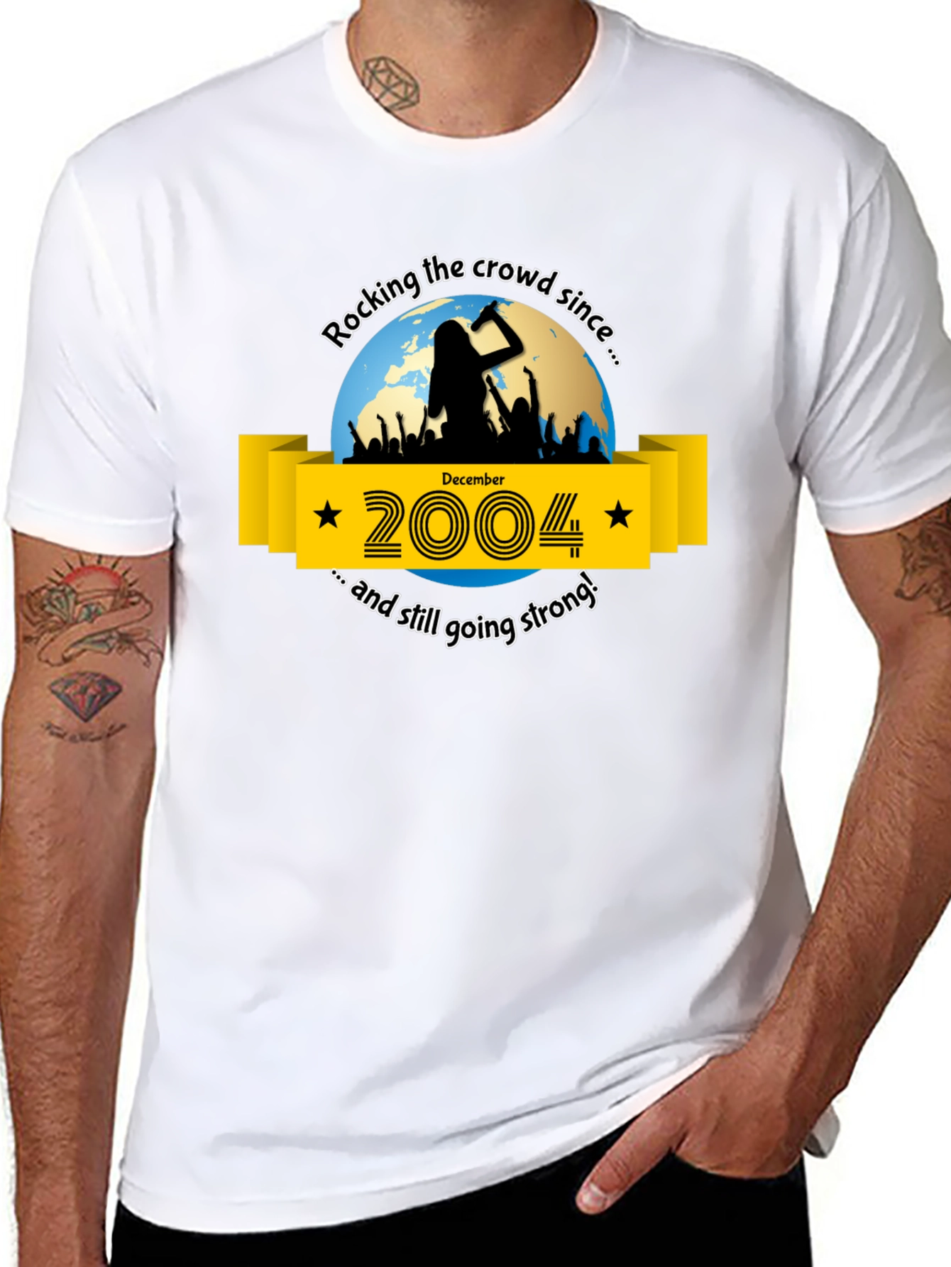 Rocking Since 2004 T-Shirt - Black