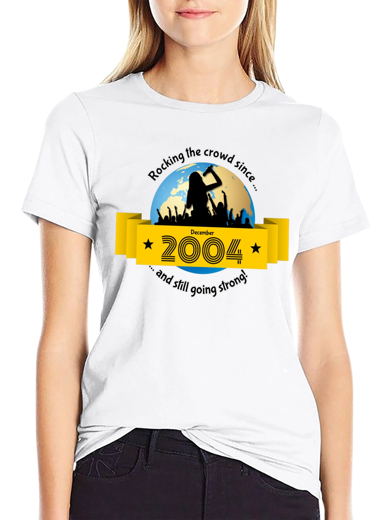 Rocking Since 2004 T-Shirt - Black