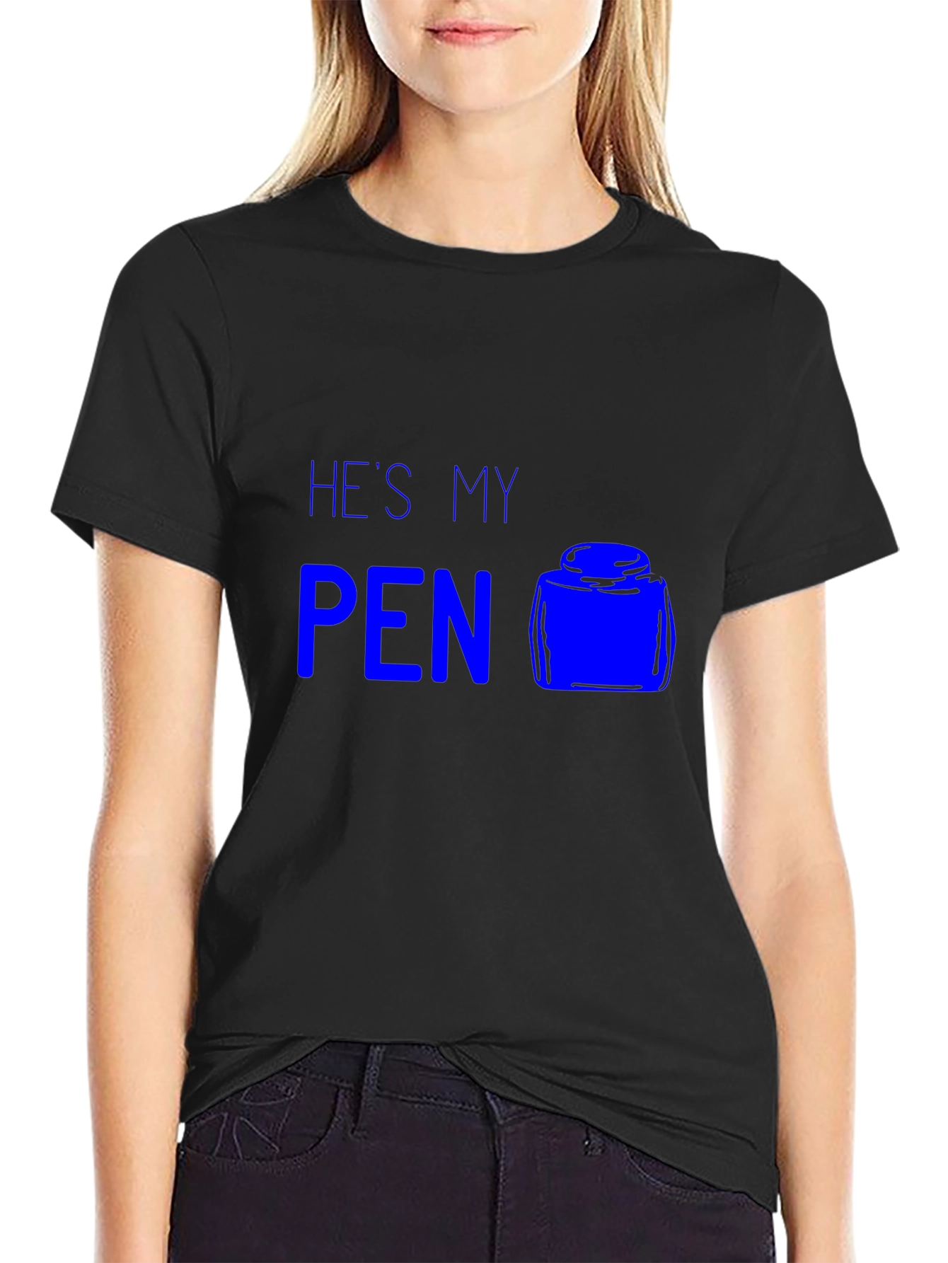 Hes My Pen Inkwell Black T-Shirt