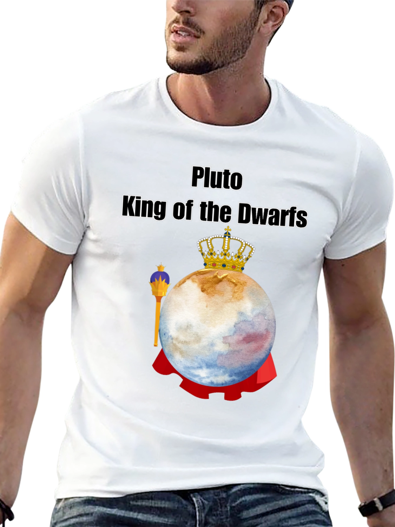 Pluto King of Dwarfs Black T-Shirt