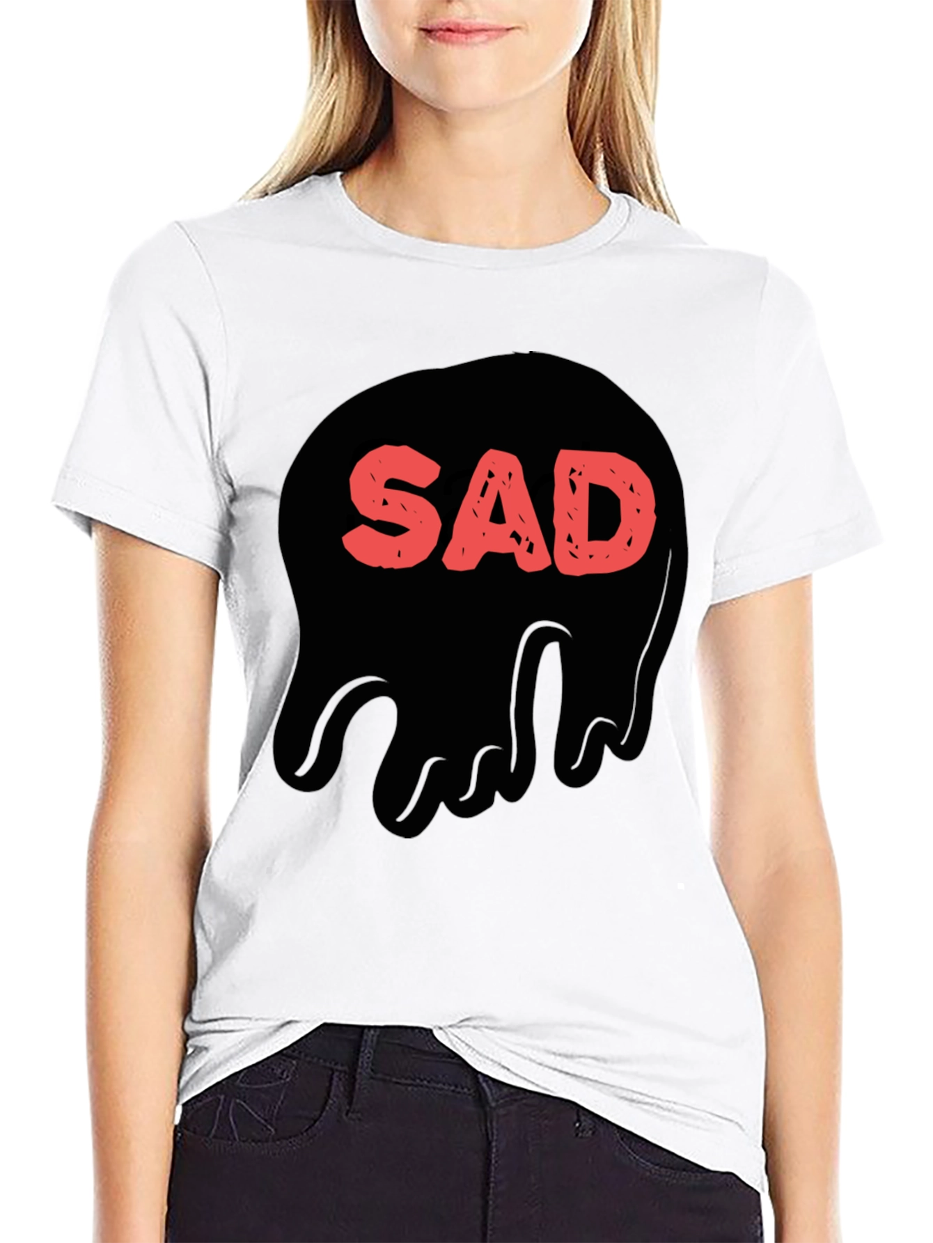 Sad Graphic Black T-Shirt - Stylish Casual Wear