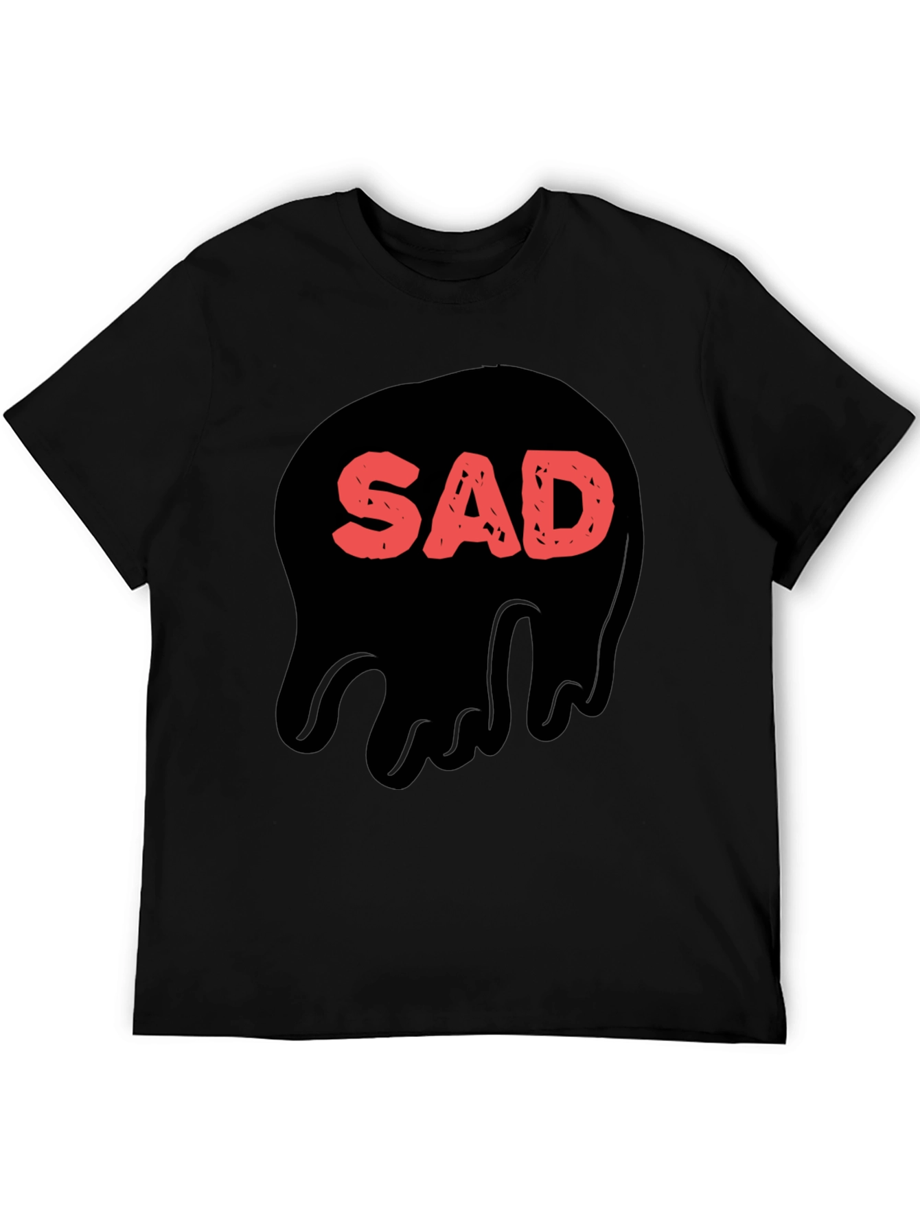 Sad Graphic Black T-Shirt - Stylish Casual Wear