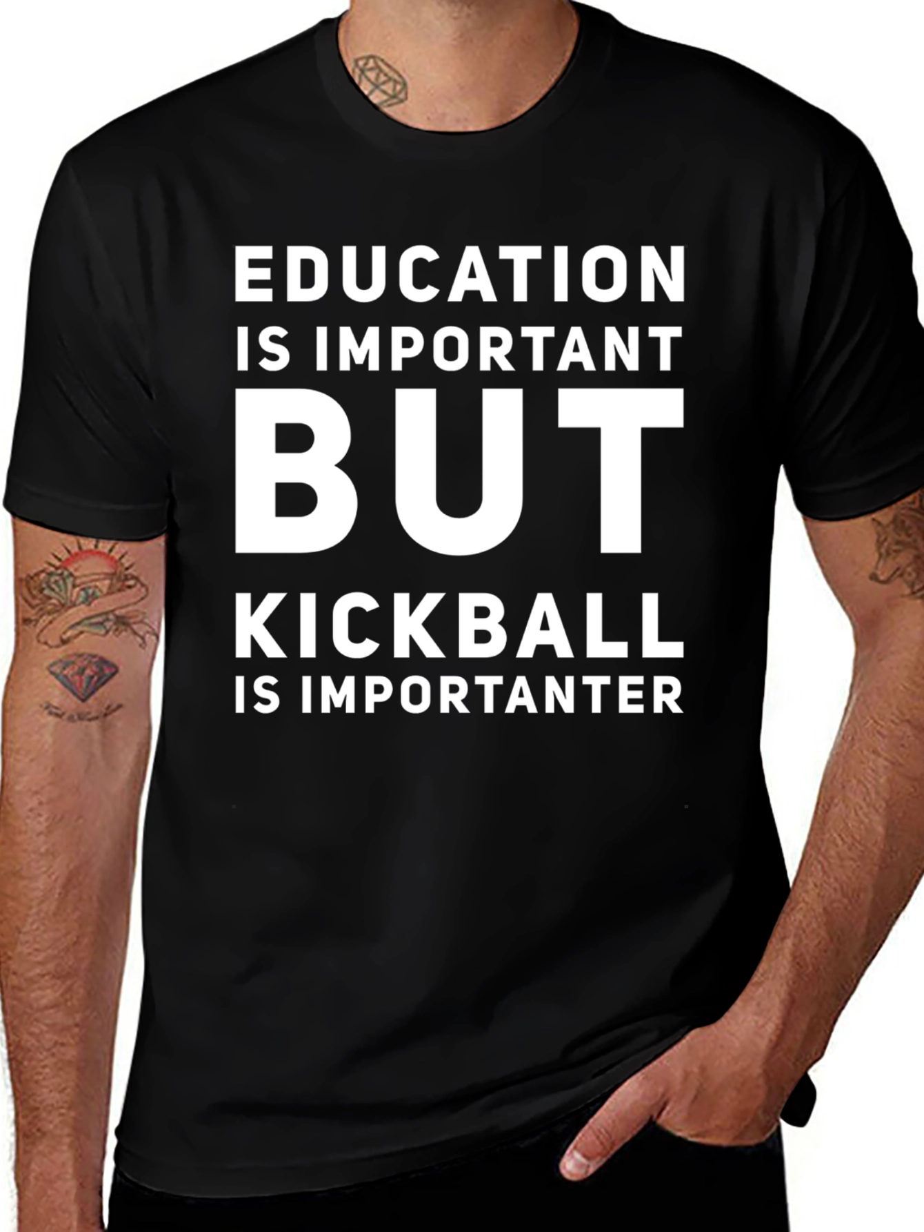 Funny Kickball T-Shirt - Education is Important But...