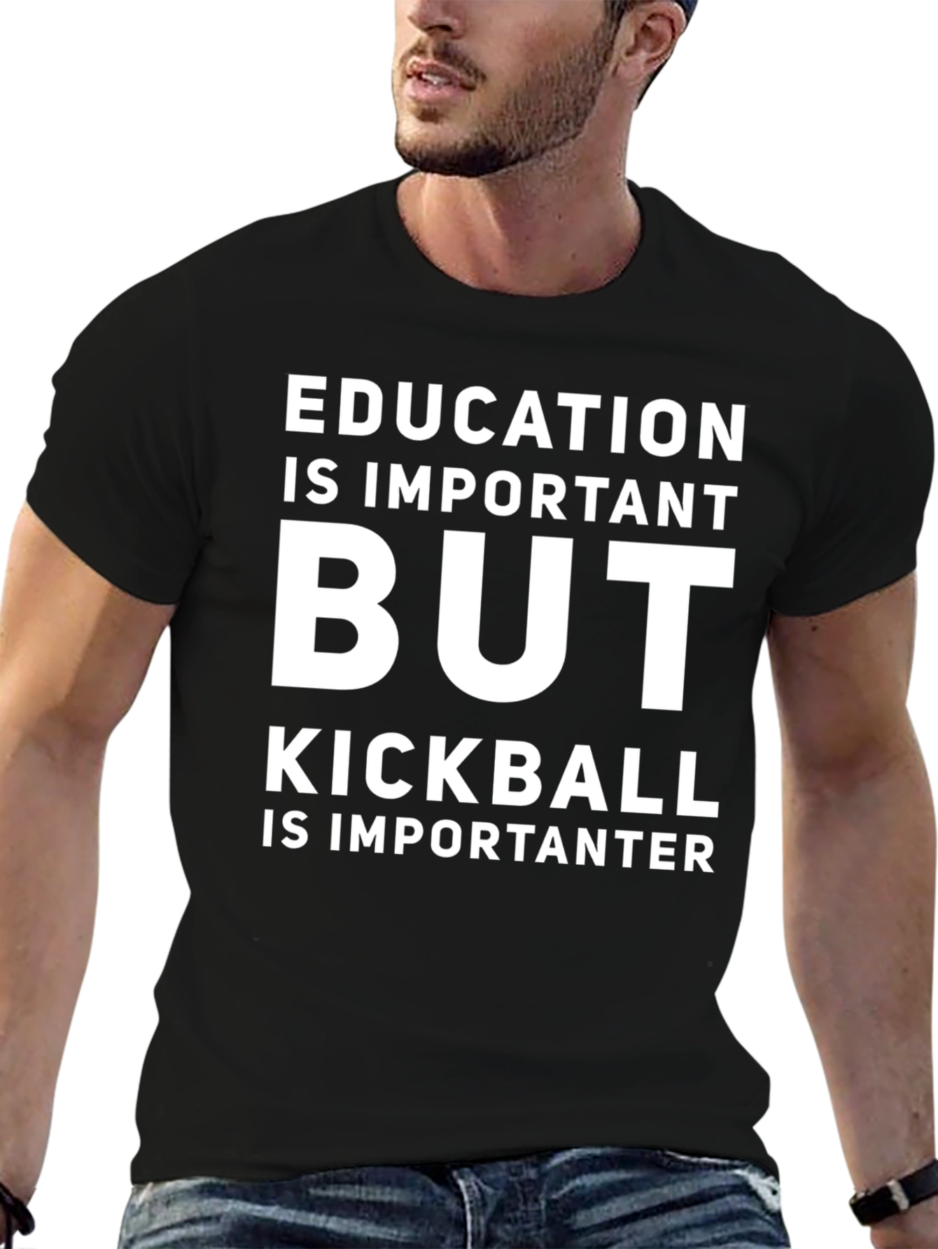 Funny Kickball T-Shirt - Education is Important But...