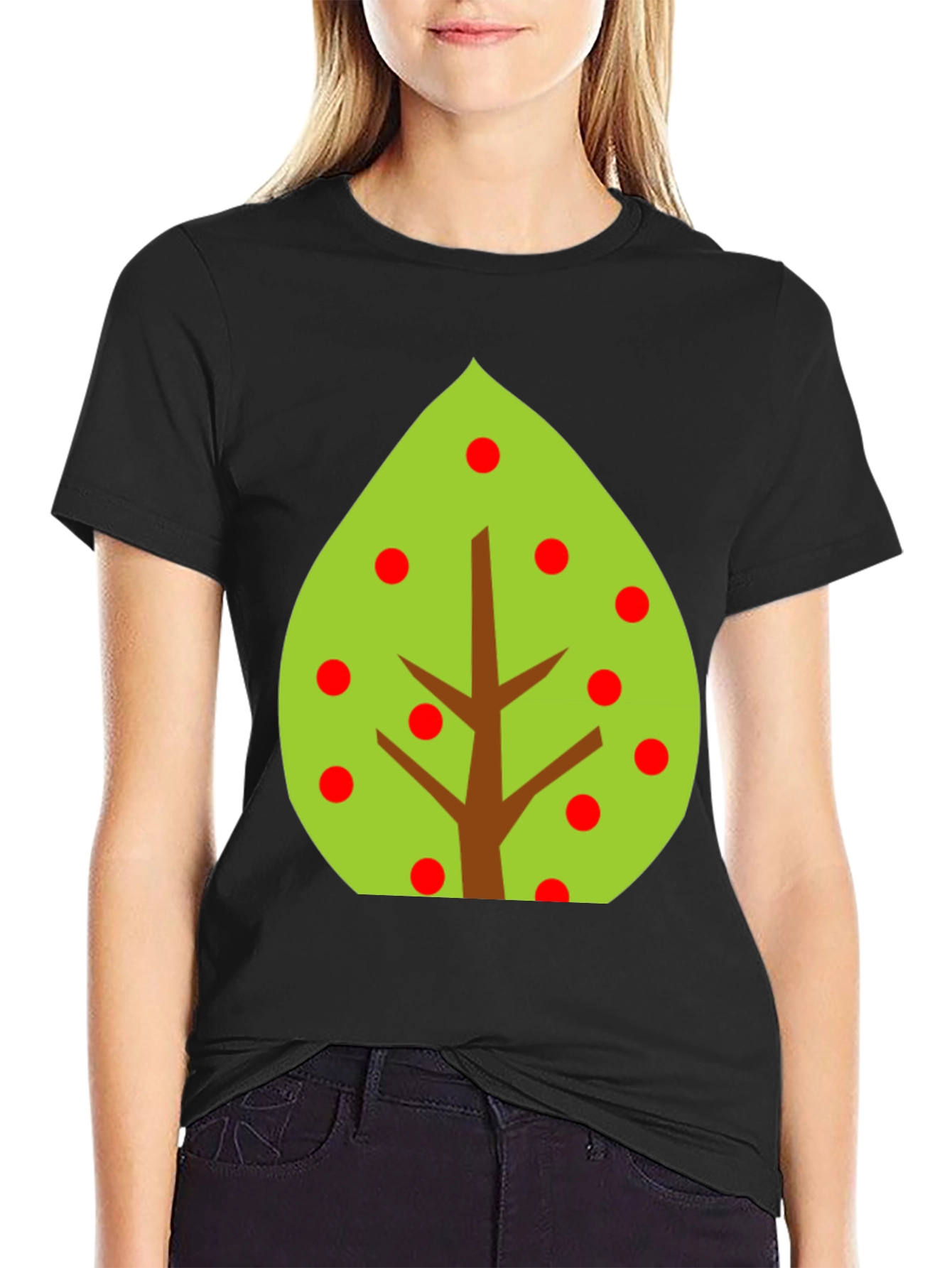Tree Graphic Tee - Black Cotton Blend