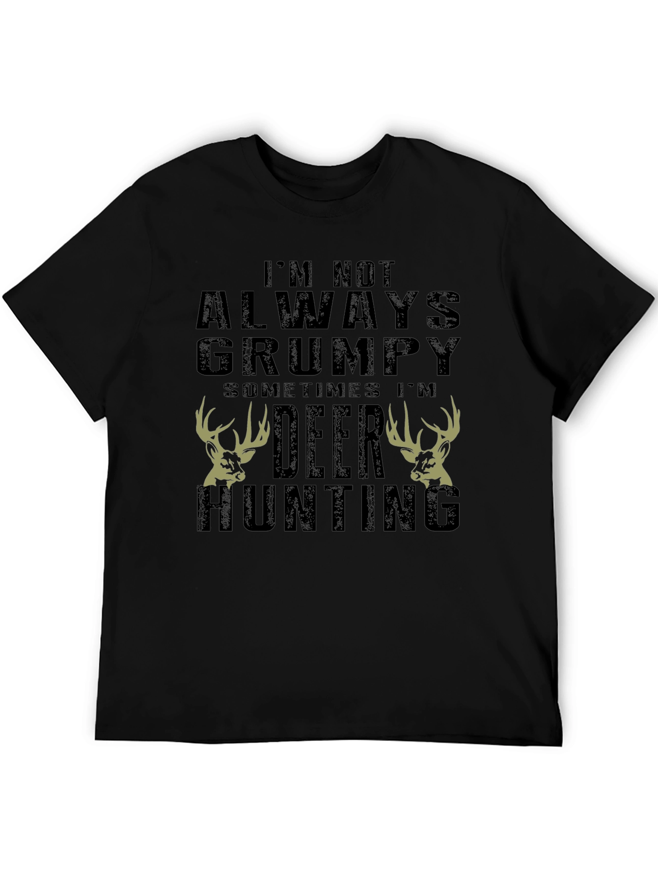 Grumpy Deer Hunting Graphic T-Shirt