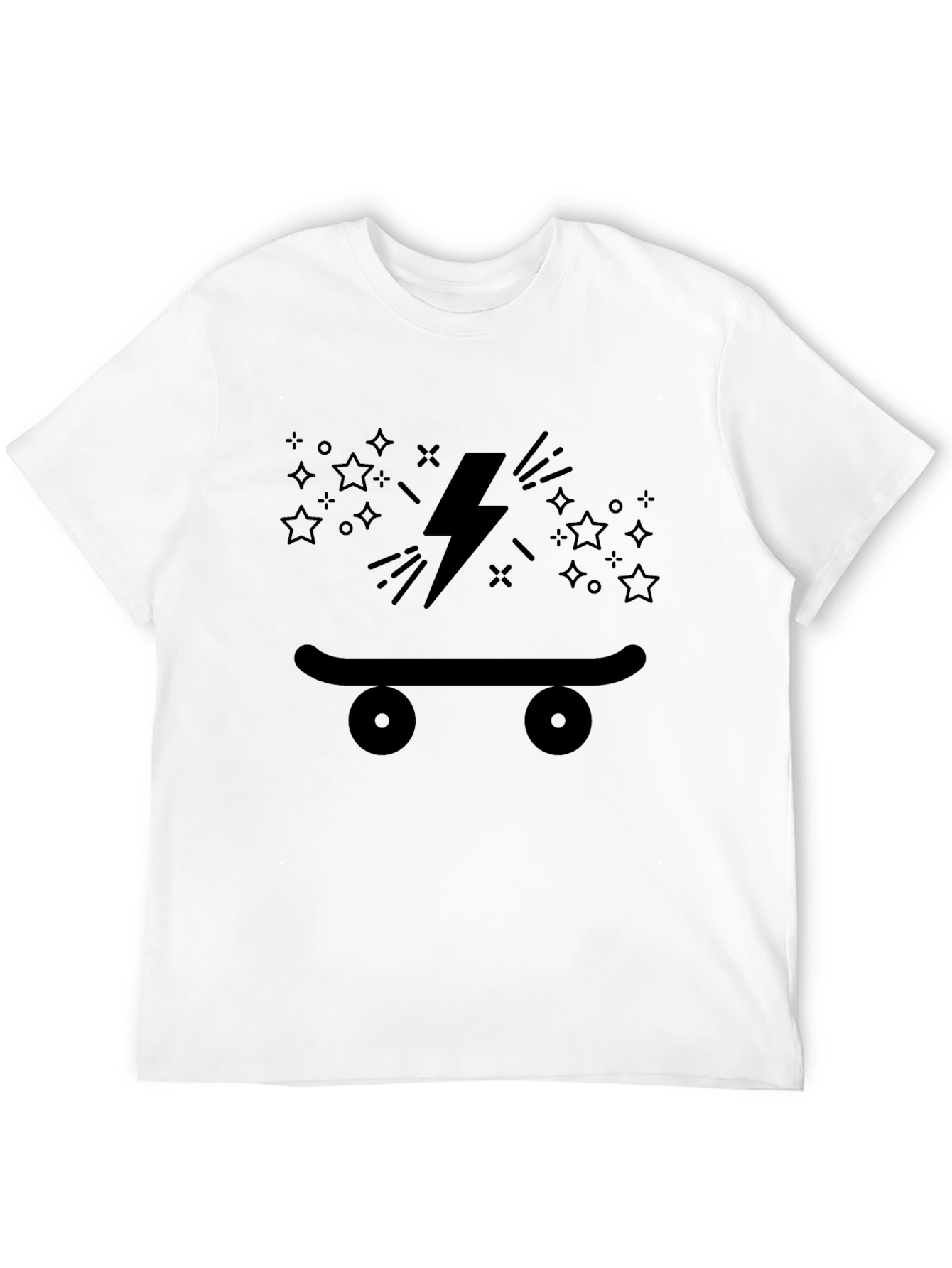 Skateboard Lightning Bolt Graphic Tee