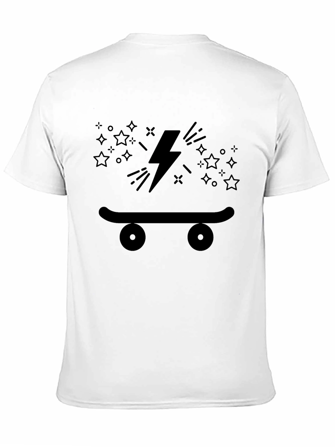 Skateboard Lightning Bolt Graphic Tee