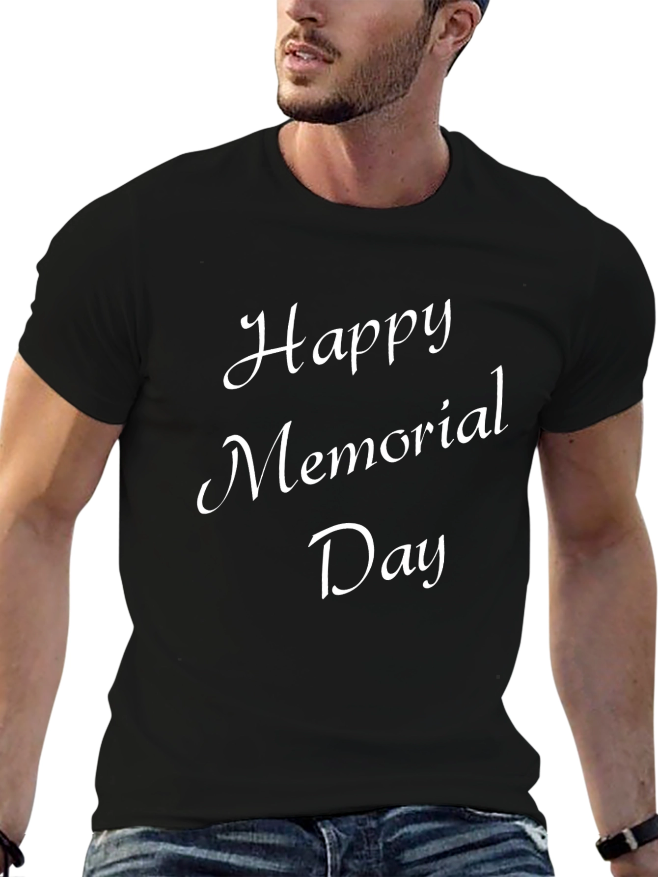 Happy Memorial Day Black T-Shirt