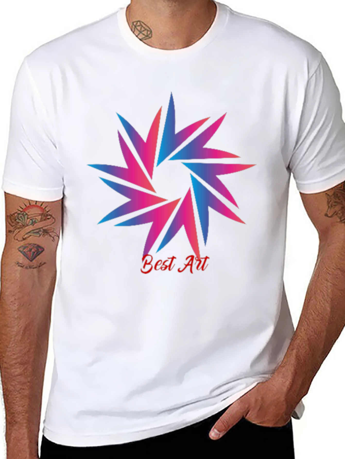 Best Art Graphic Tee - Stylish Black T-Shirt