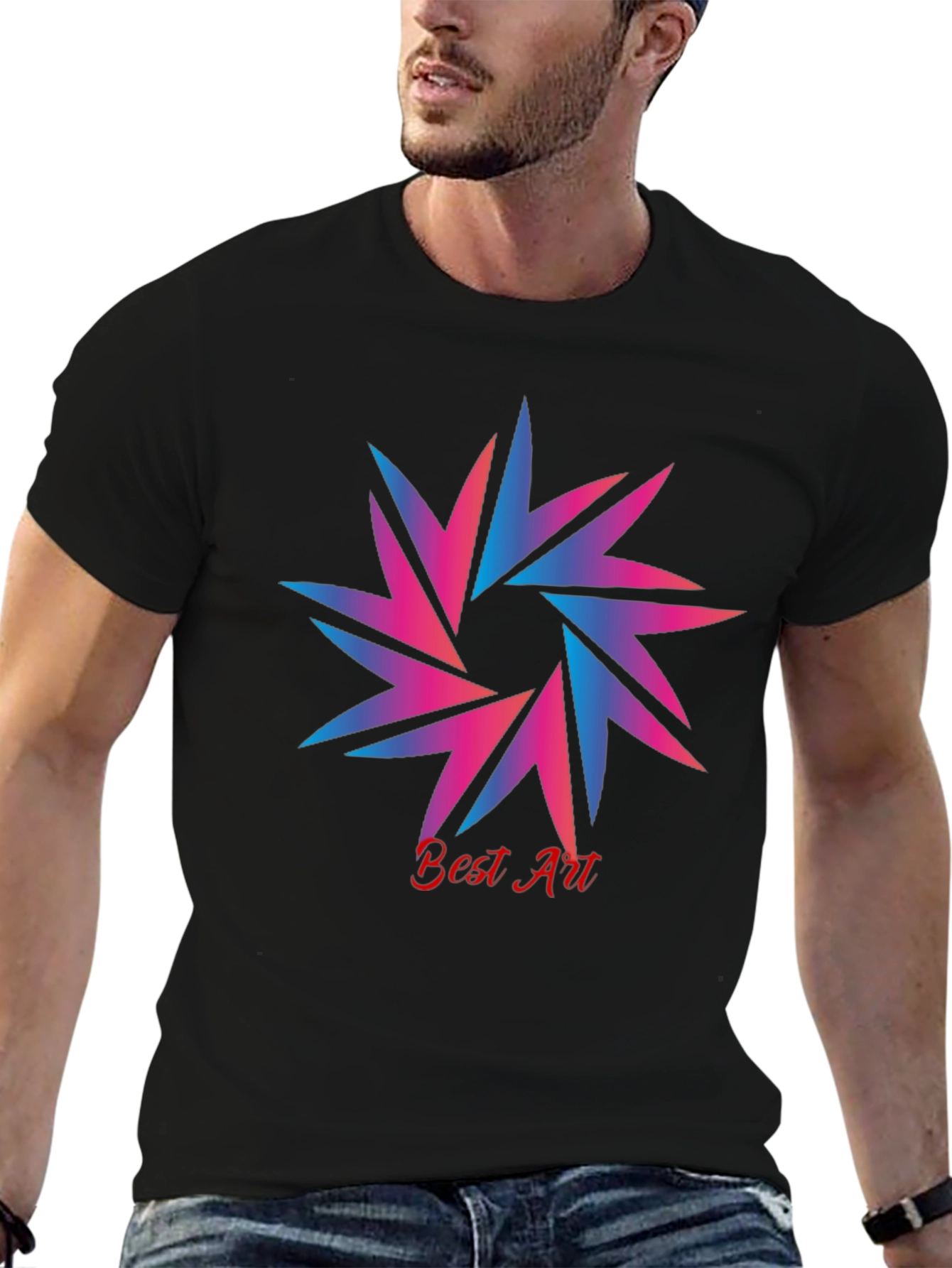 Best Art Graphic Tee - Stylish Black T-Shirt