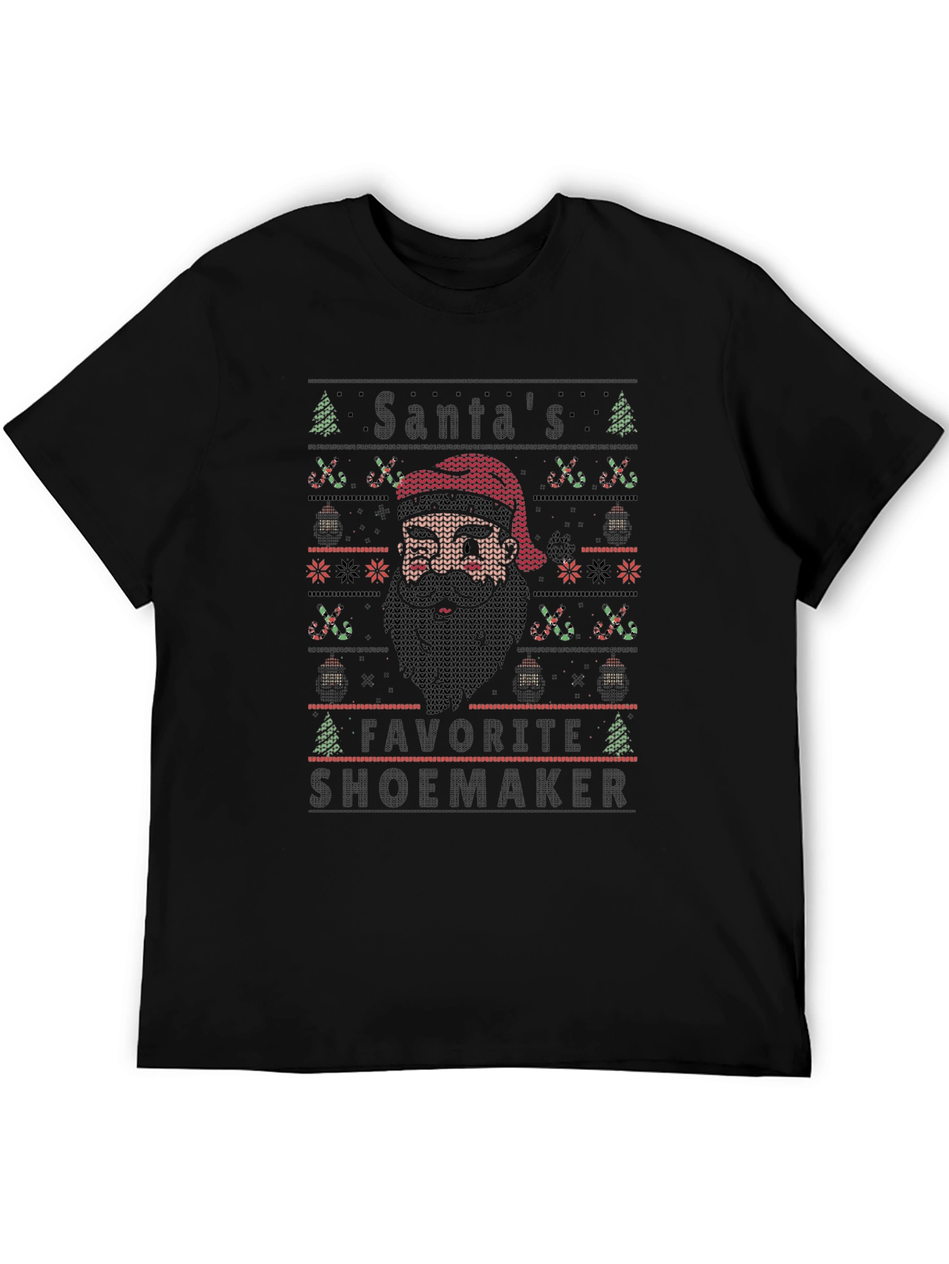 Santas Favorite Shoemaker Christmas Knit T-Shirt