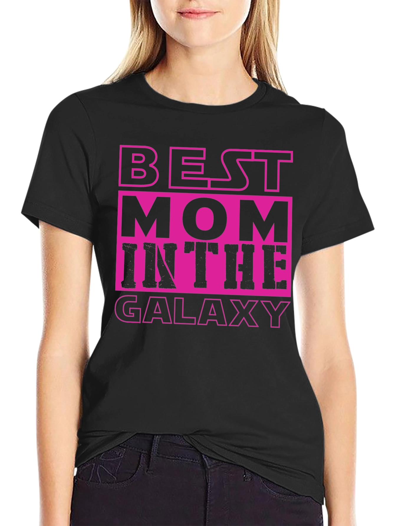 Best Mom in the Galaxy Black T-Shirt