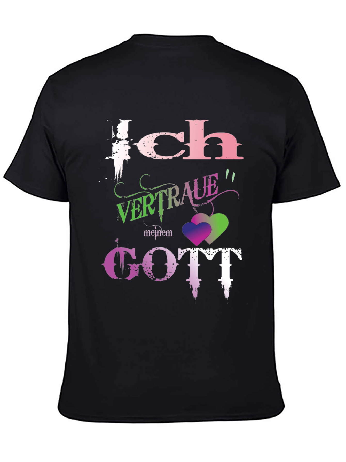 Ich Vertraue Meinem Gott Black T-Shirt