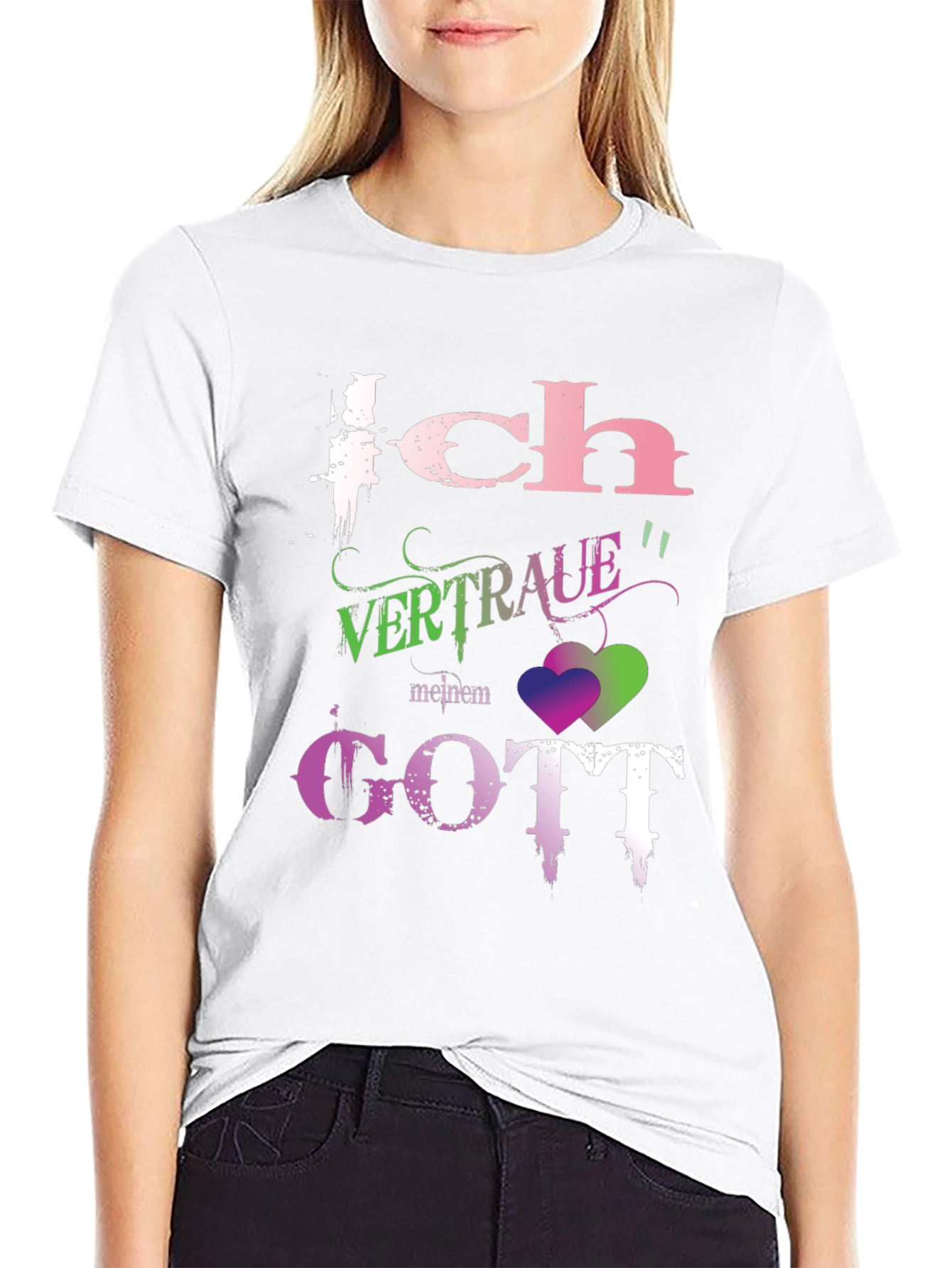 Ich Vertraue Meinem Gott Black T-Shirt