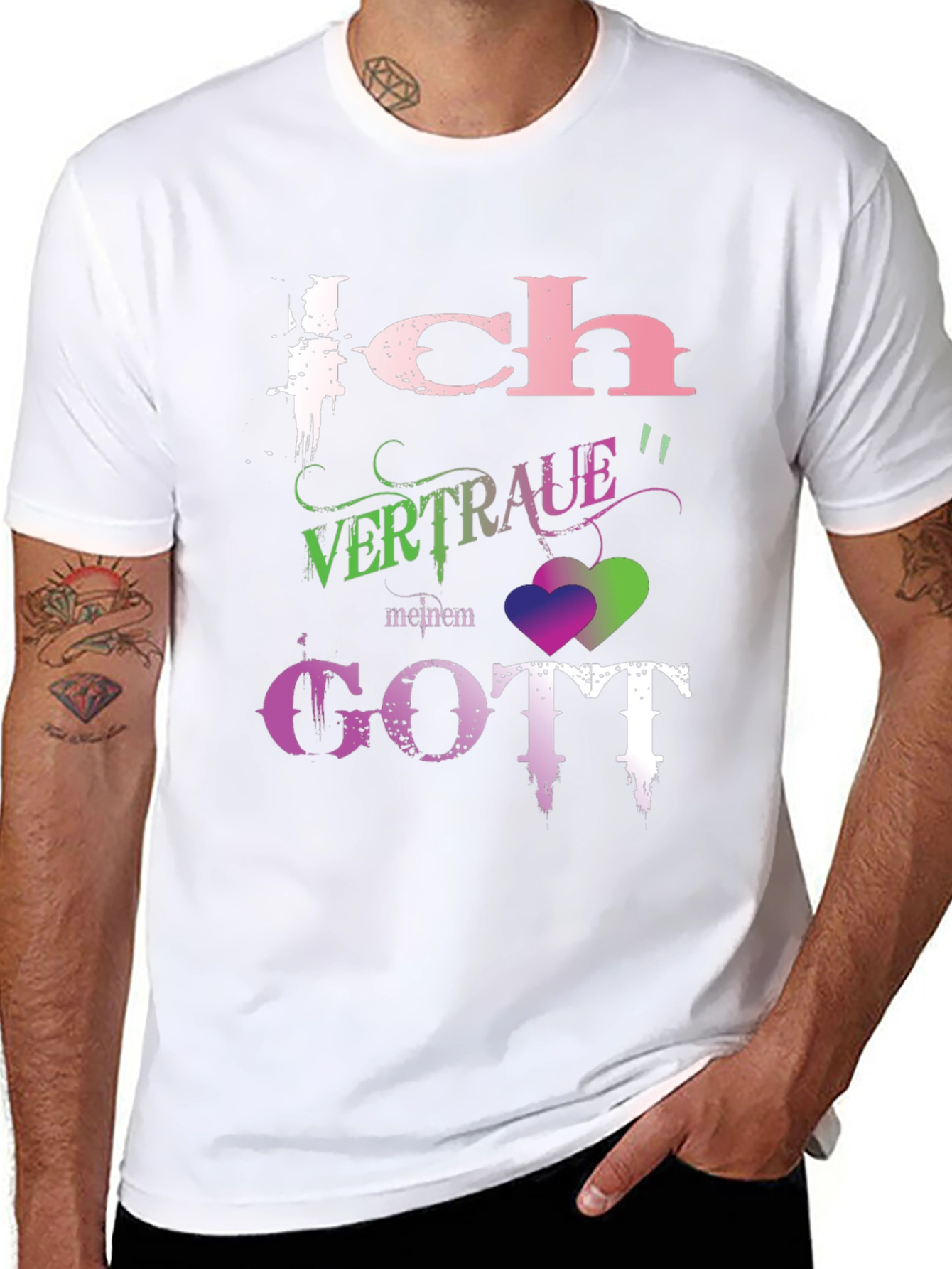 Ich Vertraue Meinem Gott Black T-Shirt