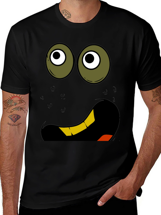 Funny Cartoon Face Graphic T-Shirt