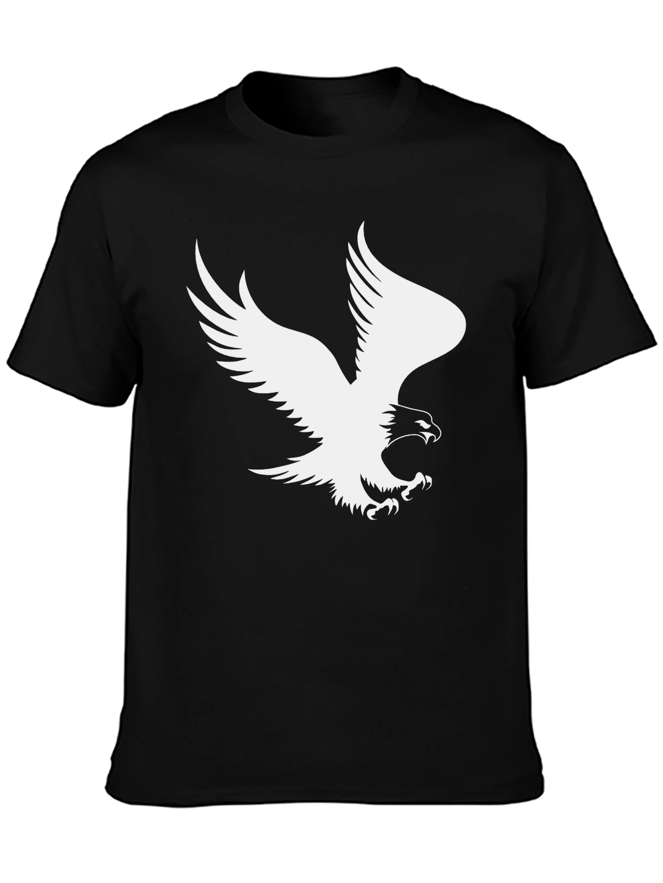 Eagle Graphic Tee - Black Cotton T-Shirt