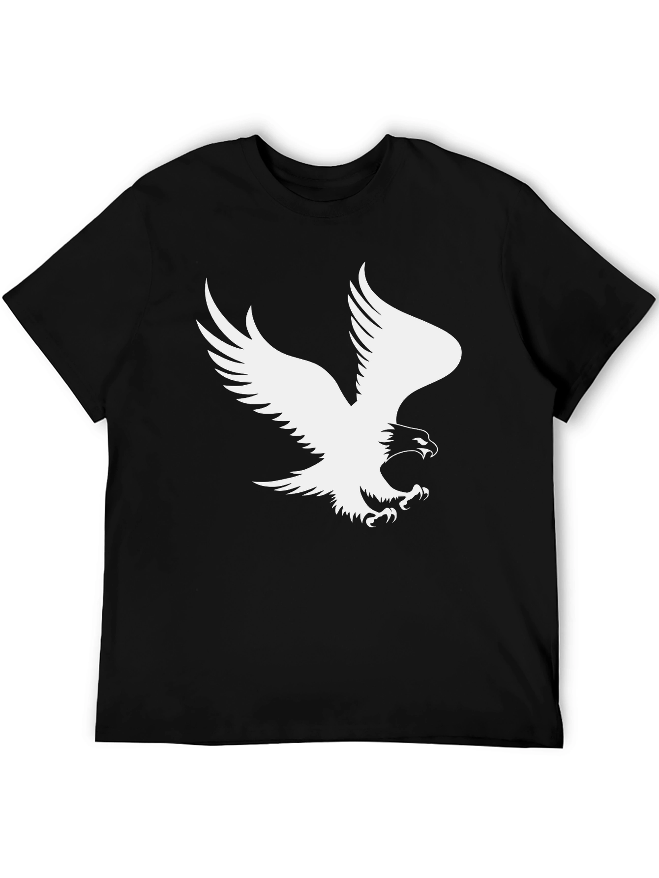 Eagle Graphic Tee - Black Cotton T-Shirt