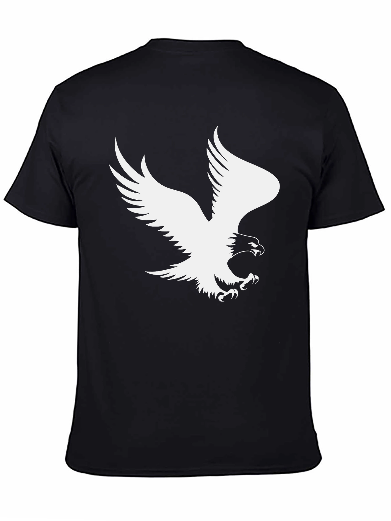 Eagle Graphic Tee - Black Cotton T-Shirt