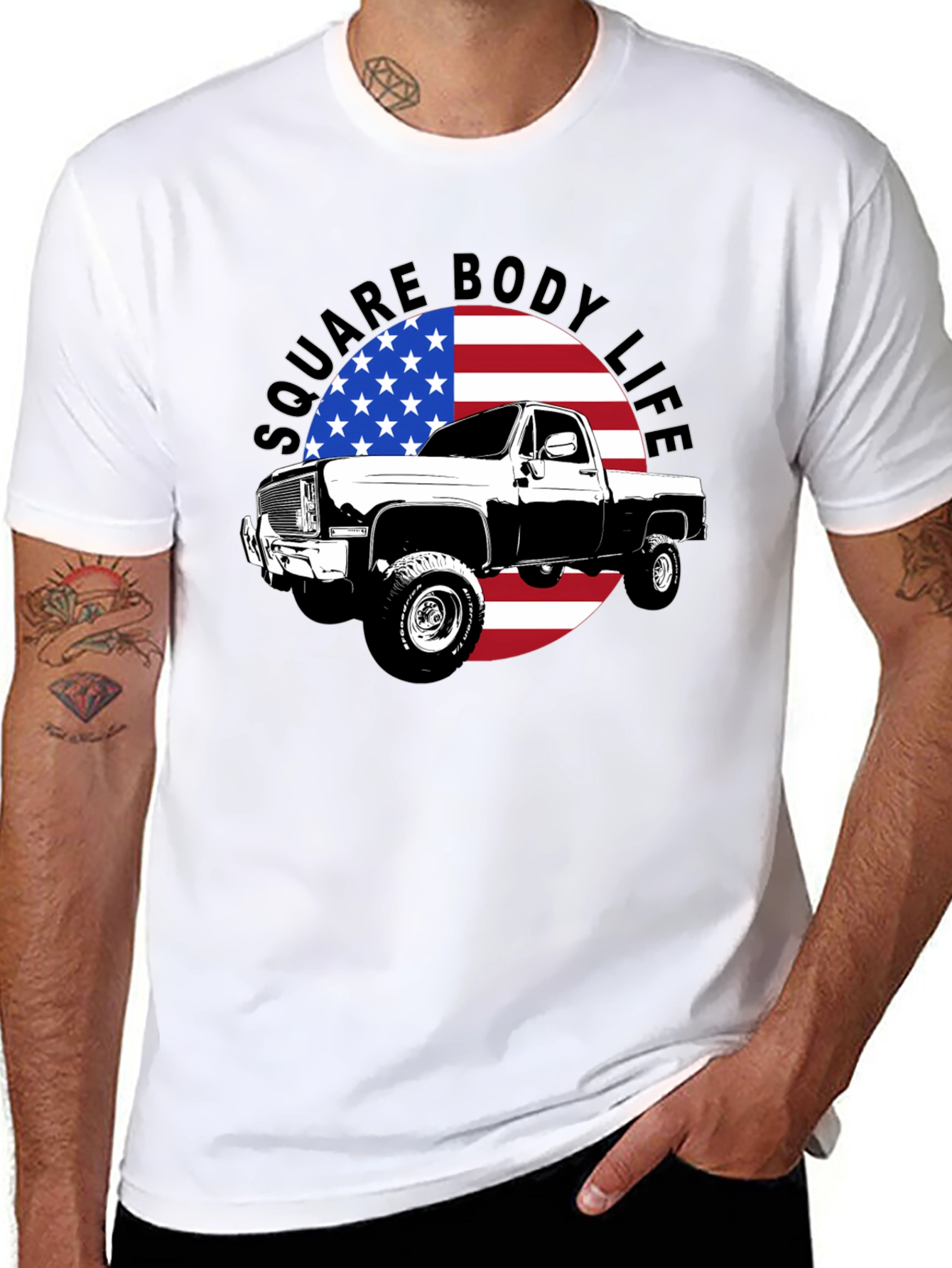 Square Body Life Black T-Shirt