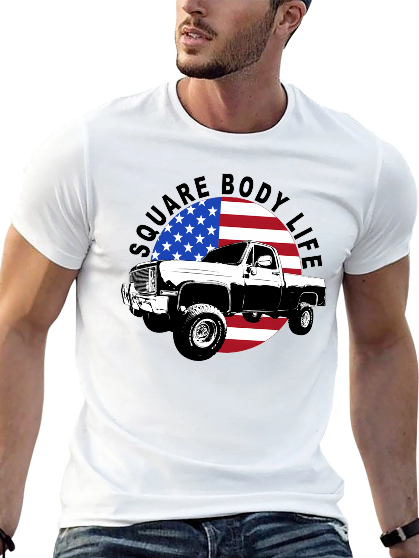 Square Body Life Black T-Shirt