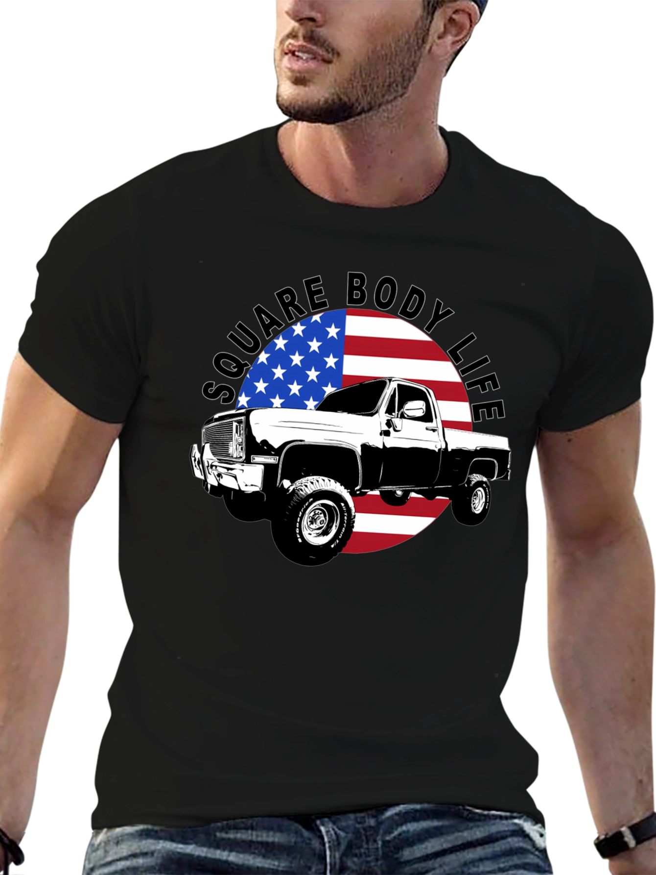 Square Body Life Black T-Shirt