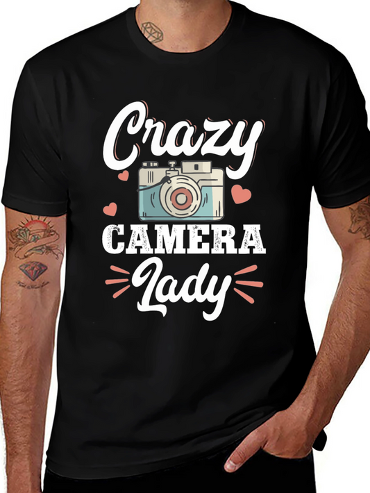 Crazy Camera Lady Graphic T-Shirt