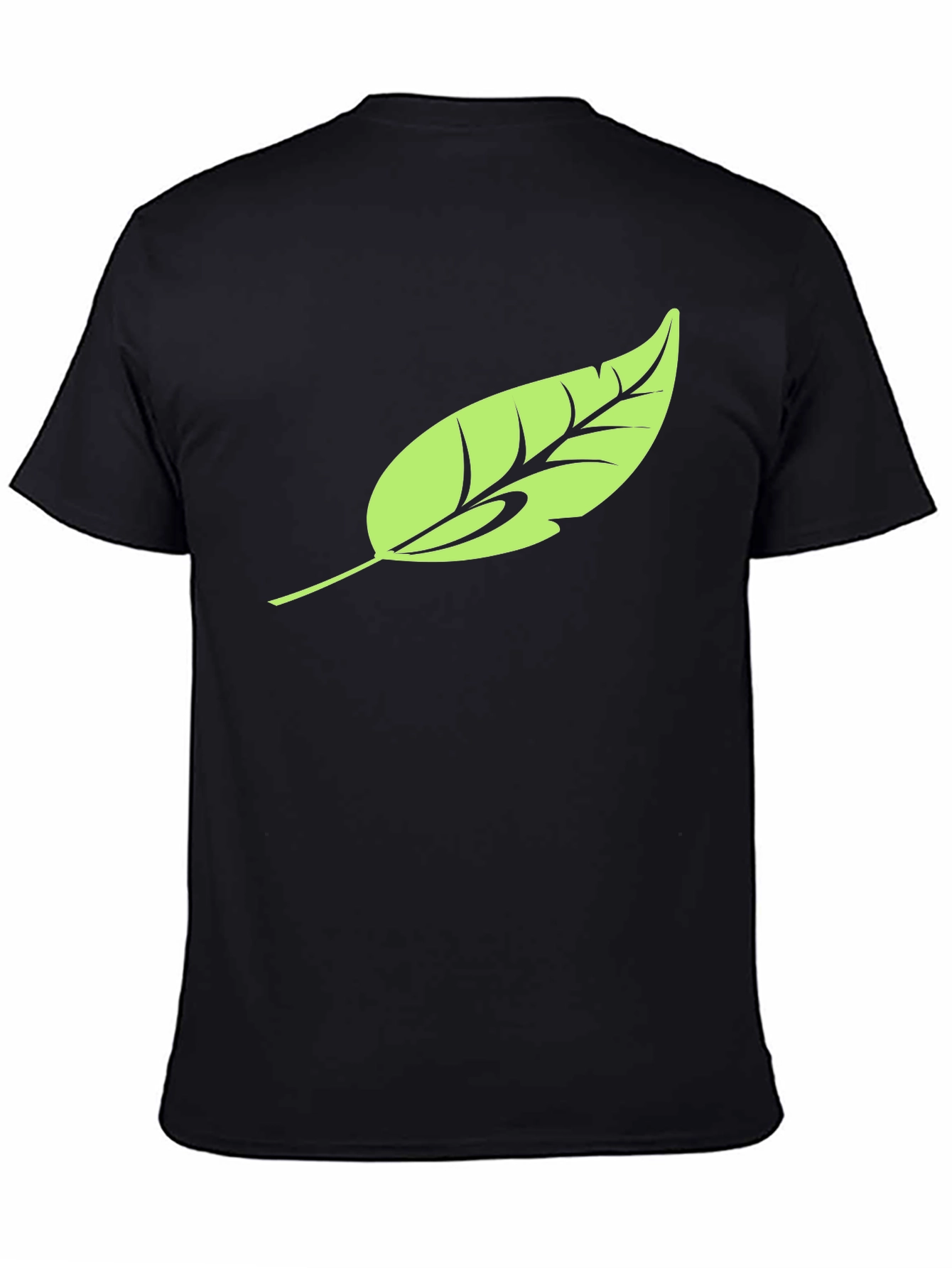 Leaf Graphic Black T-Shirt