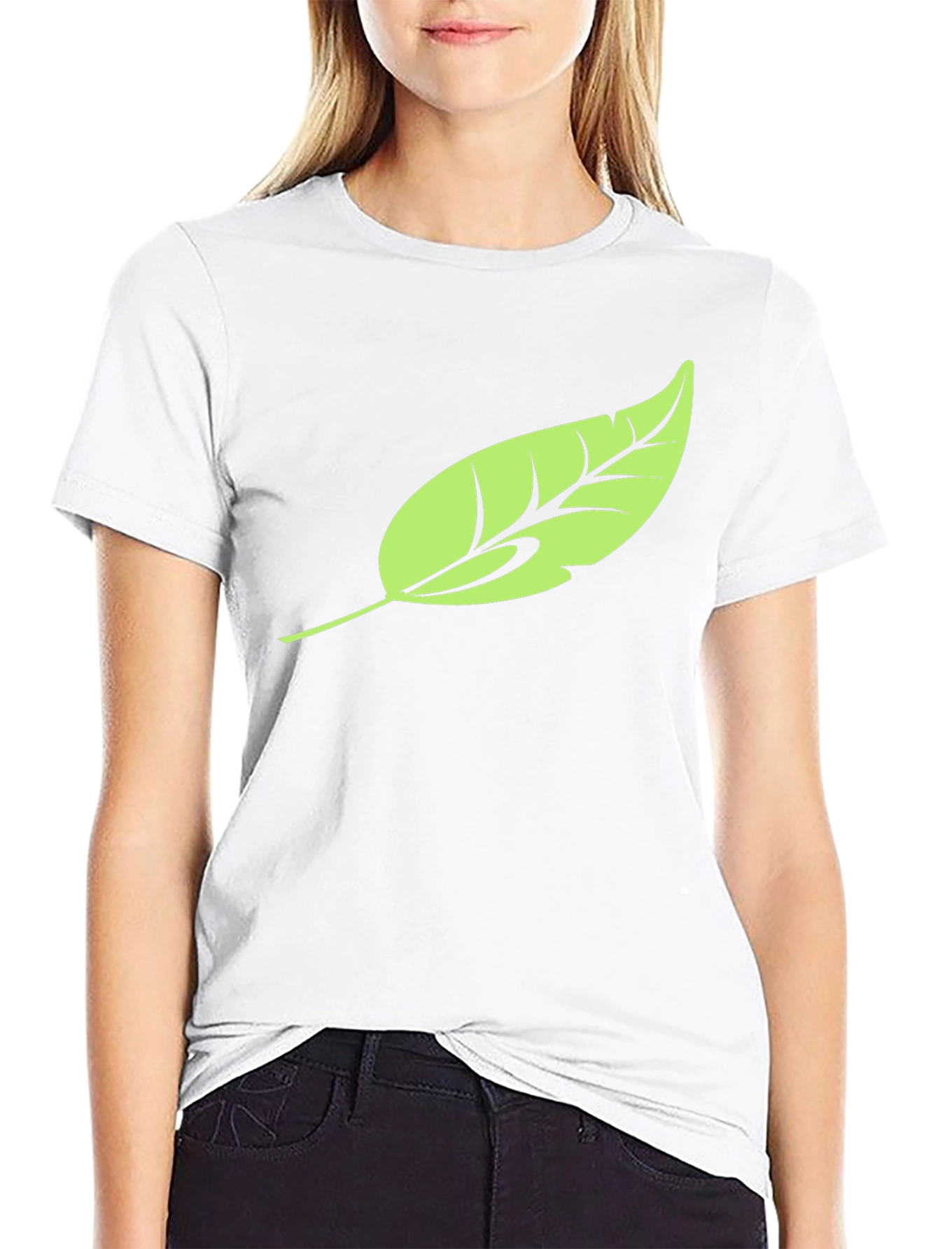 Leaf Graphic Black T-Shirt