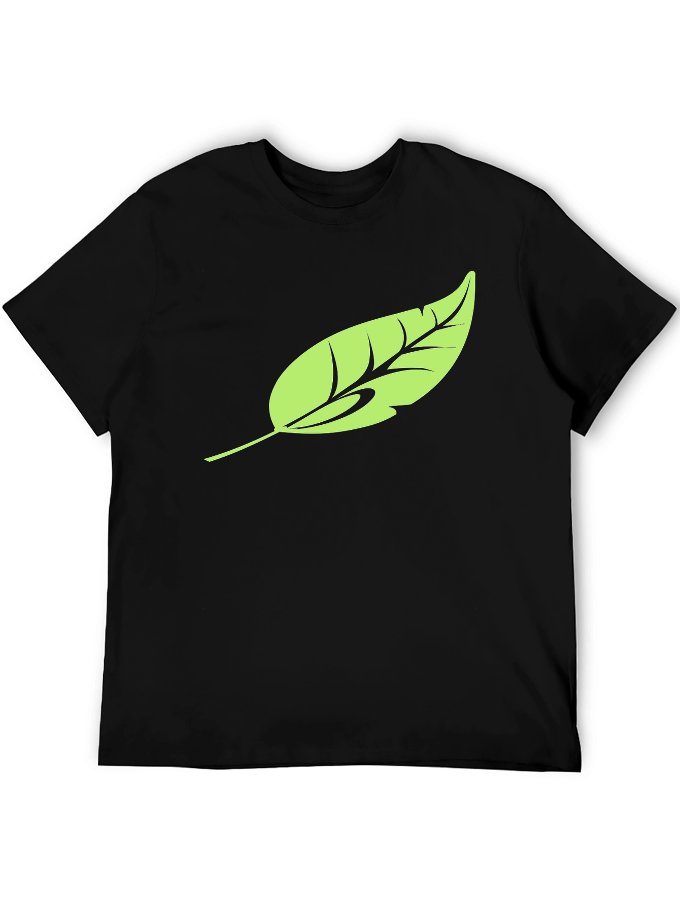Leaf Graphic Black T-Shirt