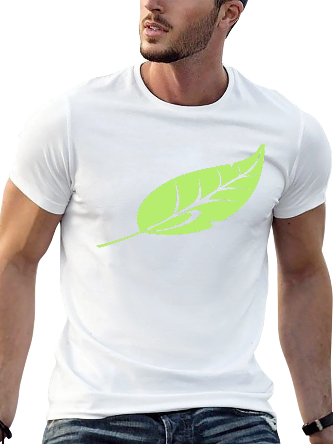 Leaf Graphic Black T-Shirt