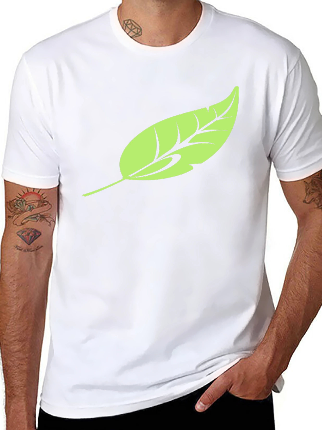 Leaf Graphic Black T-Shirt
