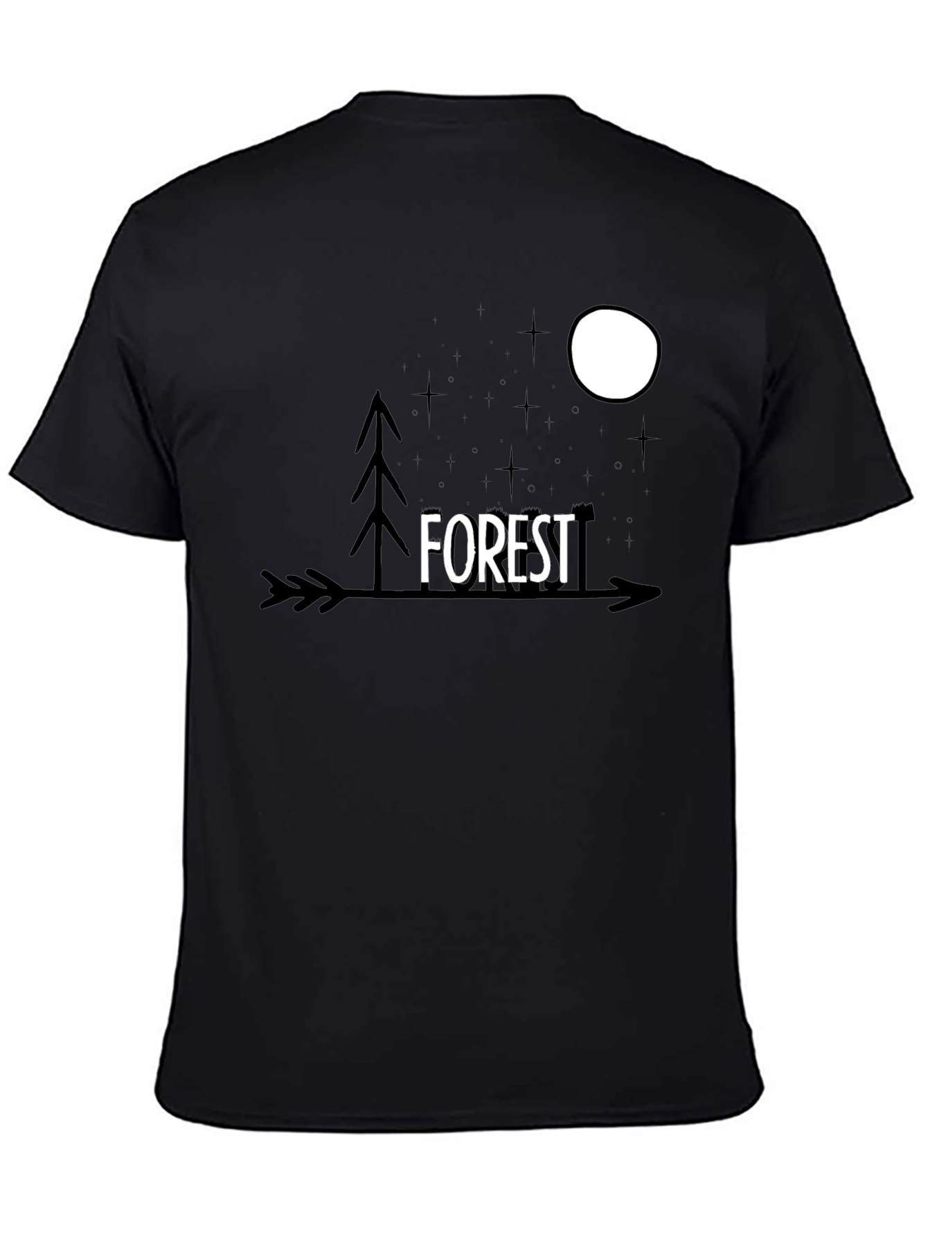 Forest Arrow Graphic Tee - Unisex Black T-Shirt
